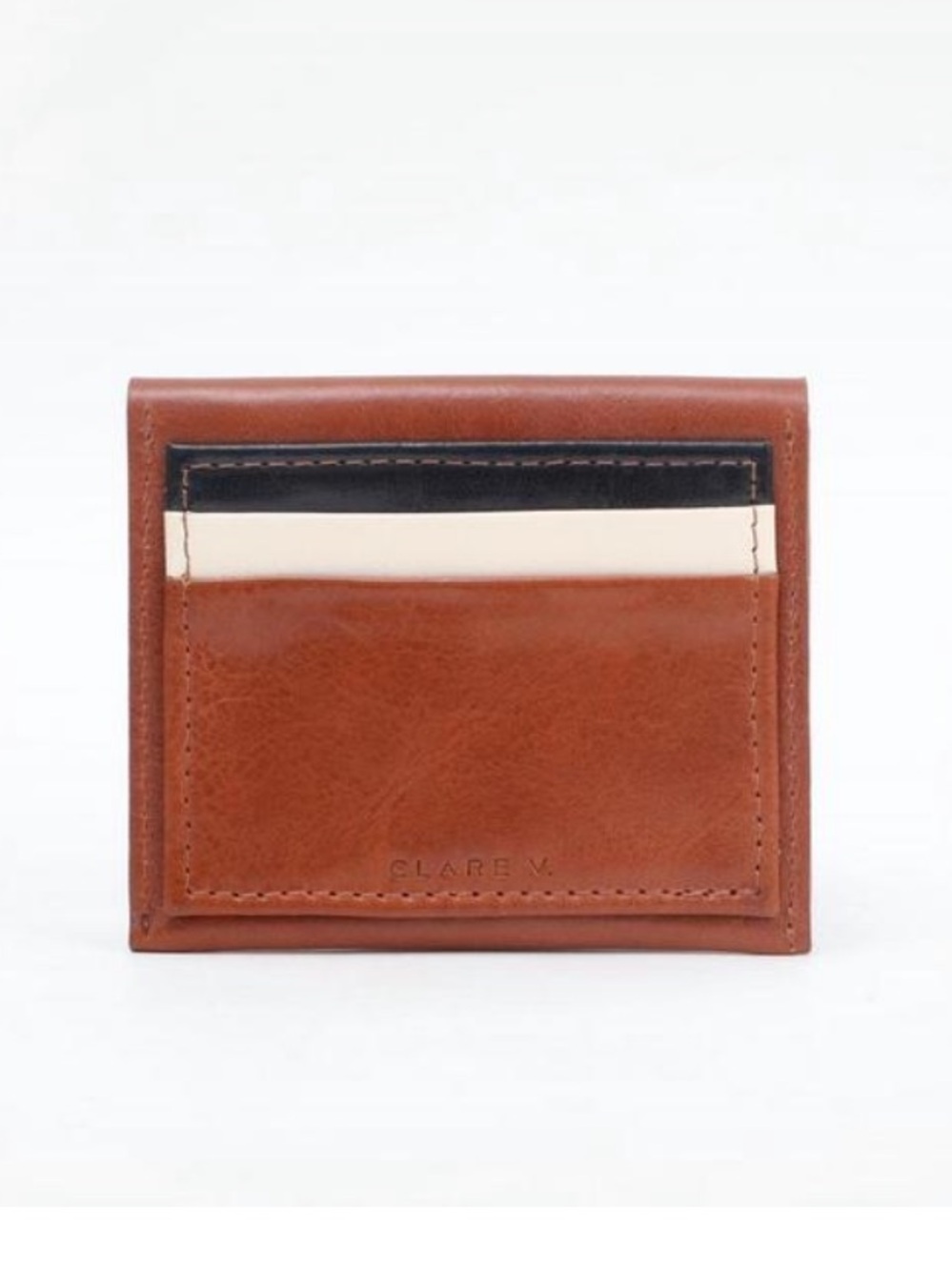 ⭐️CLARE V. porte carte in rustic miel⭐️